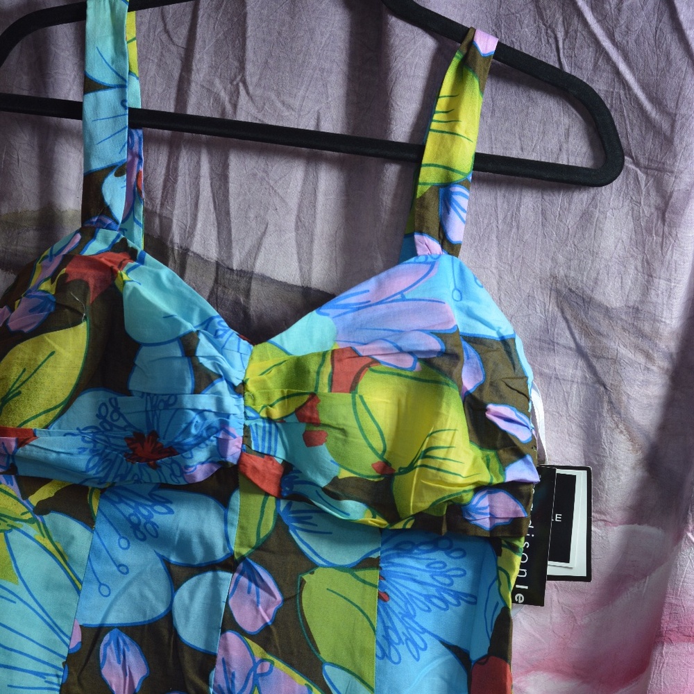 100% Cotton Sundress Multicolored NWOT Sz 12
